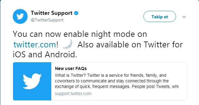 Twitter In Gece Modu Ozelligi Masaustunde Kullanilabilecek Egegen Blog