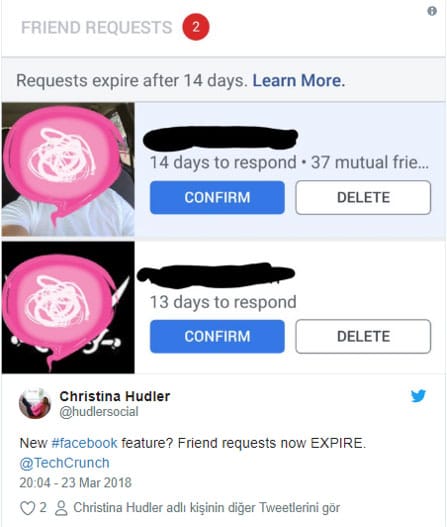 Facebook Geçici Arkadaşlık İsteklerini Test Etmeye Başladı