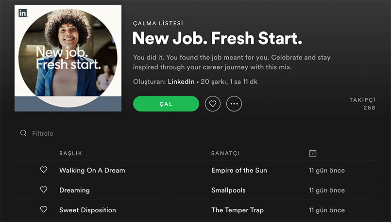 LinkedIn Spotify’da Motivasyonel Çalma Listeleri Oluşturdu | egegen Blog